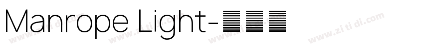 Manrope Light字体转换